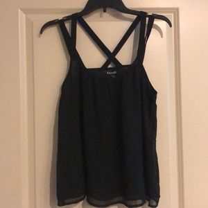 Crisscross back tank top